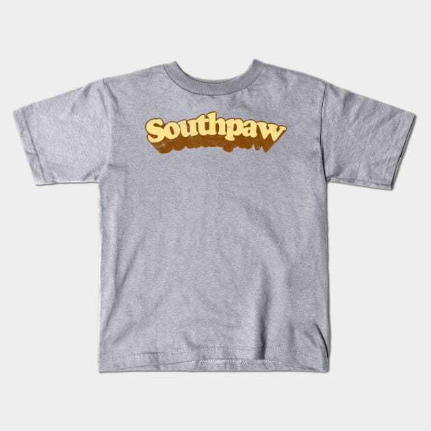 Southpaw - Left Handed Typography Design Kids T-Shirt by DankFutura